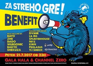 BENEFIT ZA STREHO GRE! flyer